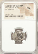 NGC Choice F CAPPADOCIA Caesarea. Vespasian (AD 69-79) AR didrachm (21mm, 11h)