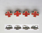 4x Deutsches Rotes Kreuz Abzeichen emailliert (für Uniform ) WWII oder danach?