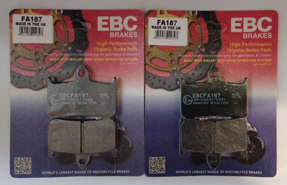 Paire plaquettes EBC Fa187 737.54.54 Honda 400 RVF R 1994-1996