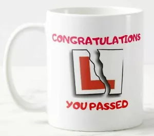 Fahrprüfung Tasse L-Teller Lerner Glückwunsch bestanden Neuheit Tasse Geschenk - Bild 1 von 6