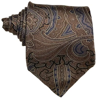 John Henry Paisley 100% SILK Men's Designer Gray Tie 60" x 3.5" - Image 1 of 4