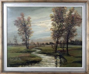 Karl Philipp Spitzer (*1887-†1959) Aue Öl auf Holz gerahmt - Bild 1 von 6