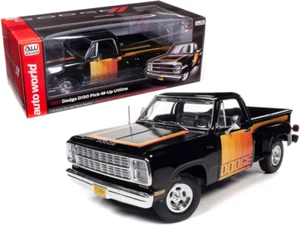 AutoWorld 1:18 1980 Dodge D150 Pick-M-Up Utiline Pickup Druckguss schwarz AW291 - Bild 1 von 3