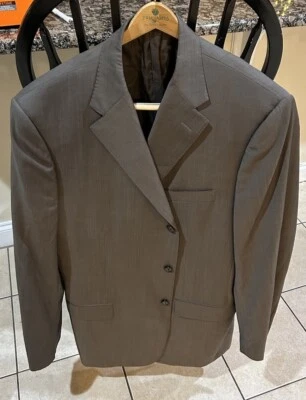 TREND CORNELIANI Para hombres 46L EE. UU. Blazer Abrigo Deportivo Chaqueta Verde Lana Virgen ITALIA Foto 1 de 4