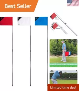 Foldable Golf Practice Flags (3 Pack) for Backyard Fun & Skill Development - Picture 1 of 9