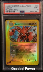 Aquapolis Reverse Holo Scizor PSA 9 HOLO INVERSO (0661) 32/147 Pokémon - Imagen 1 de 1