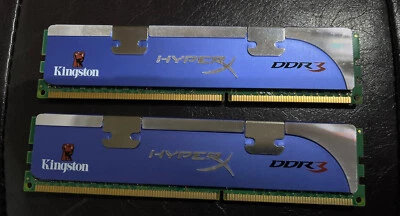 Kingston HYPERX 4GB kit 2x2GB DDR3 1600mhz KHX1600C9D3K2/4GX GAMING RAM DIMM - Image 1 of 2