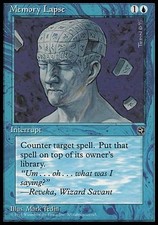 4x Memory Lapse V1 Homelands MtG Magic Blue Common 4 x4 Card Cards