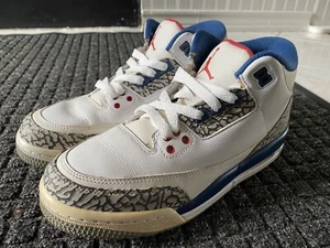 Jordan Retro 3 OG BG True Blue Red White Größe 6,5Y ohne Karton ideal für Bball - Bild 1 von 5
