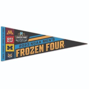 2023 Frozen Four NCAA Mens Tampa Bay 12x30 Premium Pennant Minnesota Michigan