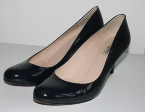 L.K. Bennett Navy Sabira Patent Leather Mid Heeled Court Shoes UK 6.5 RRP £249 - Picture 1 of 6