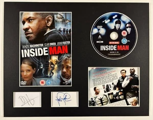 INSIDE MAN - Signed Reprint -DENZEL WASHINGTON - JODIE FOSTER- DVD Movie Display - Picture 1 of 1
