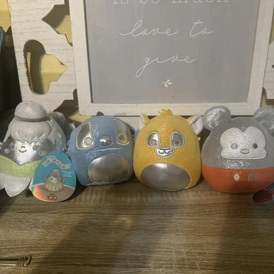 Disney 100 plush Squishmallows - Anniversary Set of 4 Collectible - 2NWT/2NWOT - Image 1 of 4