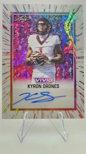 Kyron Drones 2025 Leaf Vivid Auto White Lava Auto /5《Slab Ready》VT Hokies 🔥 - Picture 1 of 5