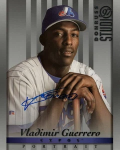 VLADIMIR GUERRERO SIGNED AUTOGRAPH 8X10 DONRUSS STUDIO '97 PHOTO PORTRAIT CARD - Picture 1 of 2