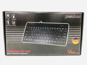 Perixx PERIBOARD-505H PLUS US, track ball with a keyboard with two USB - Picture 1 of 8