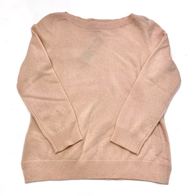 Nuevo con etiquetas Suéter Ann Taylor Lana Cachemira Rosa Claro Mujer Mediano Pequeño Cuello Barco Foto 1 de 4