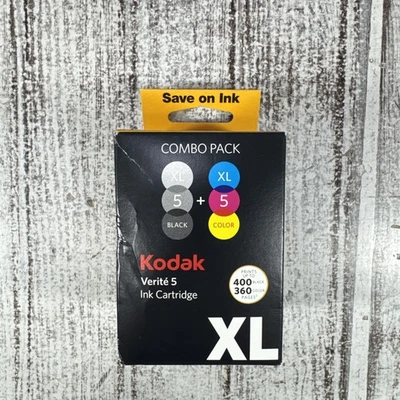 Genuine Kodak Verité 5 XL Black/Color Ink Cartridges Combo Pack  - Image 1 of 4