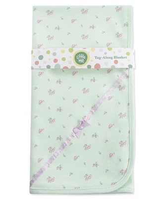 Manta bebé-niñas recién nacido pequeña rosa etiqueta a lo largo, verde multi, talla única Foto 1 de 4
