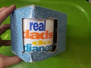 Vintage Hallmark Real Dads Do Windeln Kaffee Tee Becher Neuheit Väter - Bild 1 von 4