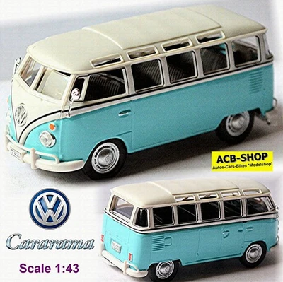 VW Volkswagen T1 Samba Bus 1951-67 Mint + Bianco 1:43 Cararama - Immagine 1 di 4