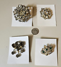 4 Vintage Rhinestone Brooches/ Pins Multiple colors
