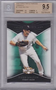 True 1/1 TODD HELTON 2009 Topps Triple Threads Emerald #7 Vault Proof BGS 9.5 - Picture 1 of 2