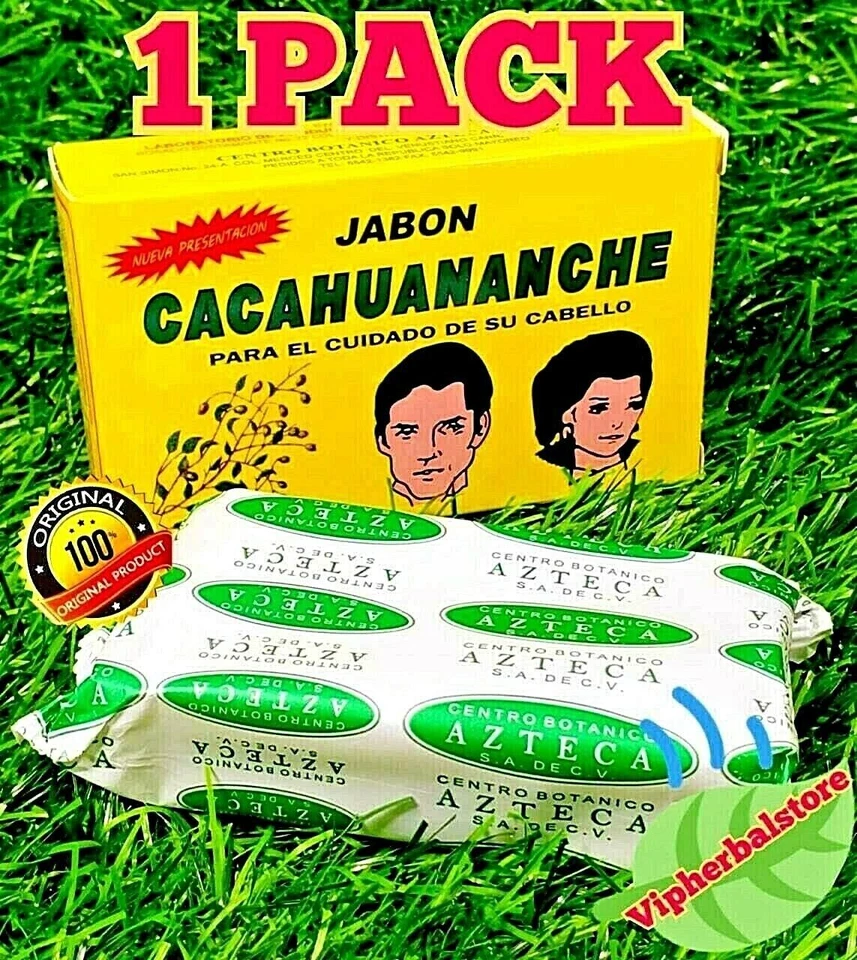 Jabón Cacahuananche Jabón 3.17oz Cabello Gris Oscurece Las Canas 100% Original Foto 1 de 1