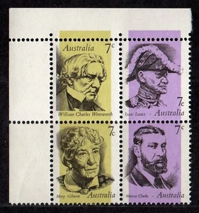 Famous Australians - Block of 4 MNH - Picture 1 of 1