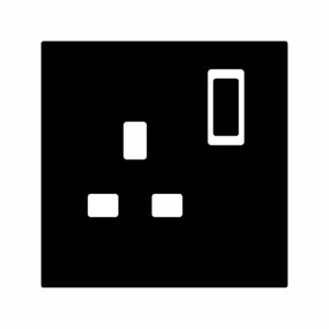 Plain Coloured Vinyl Skin UK Plug Socket Sticker Bedroom Living Room Decor - Picture 1 of 16