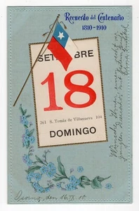 CHILE Patriotic 1810-1910 Centenary Independance 18 Septiembre - Picture 1 of 2