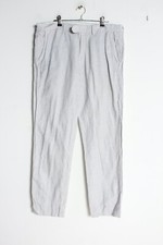 J Crew Bowery Mens Slim Fit Trousers Patterned White - Size W32 L34 (16C)