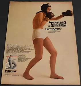 1971 Print Ad Sexy Fashion Finesse Pantyhose Panty Overs Underwear Feminine Lady - Picture 1 of 1