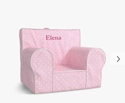 Funda Silla Pottery Barn Kids TAMAÑO REGULAR Anywhere Rosa Lunares - Ella Foto 1 de 3