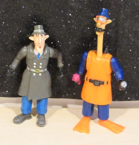 1991 Burger King Vintage Inspector Gadget Figures Toy with Expanding Neck & Legs Cover