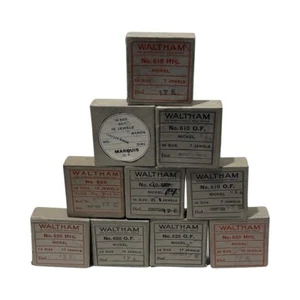10x vintage Waltham Pocket Watch Parts Empty Drawer Box - Picture 1 of 5