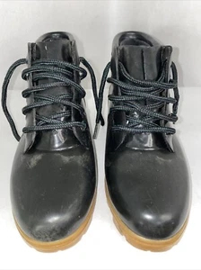 Lands End Rubber Duck Waterproof Women's Boots Rain Booties Black Size 8 Nice! - Picture 1 of 8