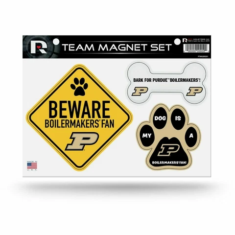 NEW! PURDUE BOILERMAKERS PET DOG MAGNET SHEET SET BEWARE FAN LICENSED Cover