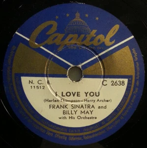 Schellack Platte: Frank Sinatra, I love You / South of the Border Capitol 2638 - Imagen 1 de 2