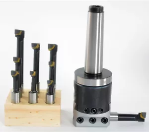 F1-12 boring head + 9pcs 12mm carbide boring bar with MT3 M12 1-1/2"-18 MOUNT - Picture 1 of 12