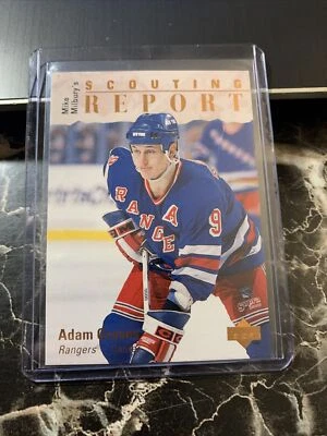 ADAM GRAVES 1995 UPPER DECK NHL Mike Milburys Scouting Report  NY RANGERS - Image 1 of 3