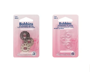 Sewing Machine Bobbins-Universal Fits Most Brands-Metal or Plastic- Pack of 3 - Picture 1 of 3