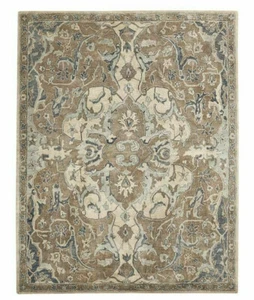 New Nolan Natural wool rug 5X8 8X10 9X12 Hand Tuffted wool area rugs NL01 - Picture 1 of 4