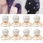  24 Pcs Coil Spiral Hairpin Pearl Barrettes Bride Personality