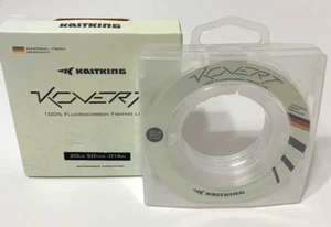 KastKing Kovert 100% Fluorocarbon Fishing Line 50 Yds 20lb Clear Leader line - Picture 1 of 3