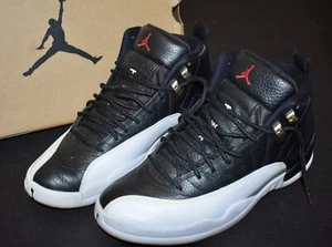 Mens Nike Air Jordan XII 12 Retro Size 10 Playoffs Black/White CT8013-006 ~ HS4 - Picture 1 of 12