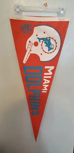 MIAMI DOLPHINS 1967 ONE BAR HELMET VINTAGE NFL FELT PENNANT 7/7/22 - Picture 1 of 5