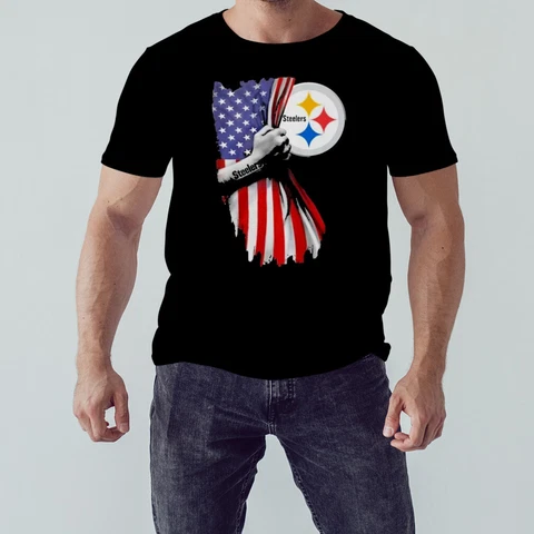 American flag Pittsburgh Steelers shirt NFL Football 2023 Unisex Gift For Men Cover