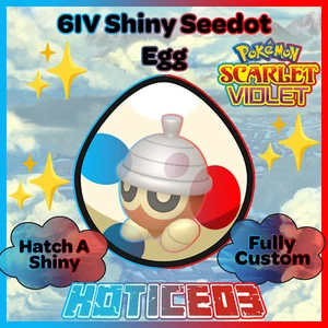 Seedot ✨ HUEVO BRILLANTE 6IV ✨ Pokemon Escarlata y Violeta ✨ DLC MÁSCARA VERDE AZULADO ✨ - Imagen 1 de 24