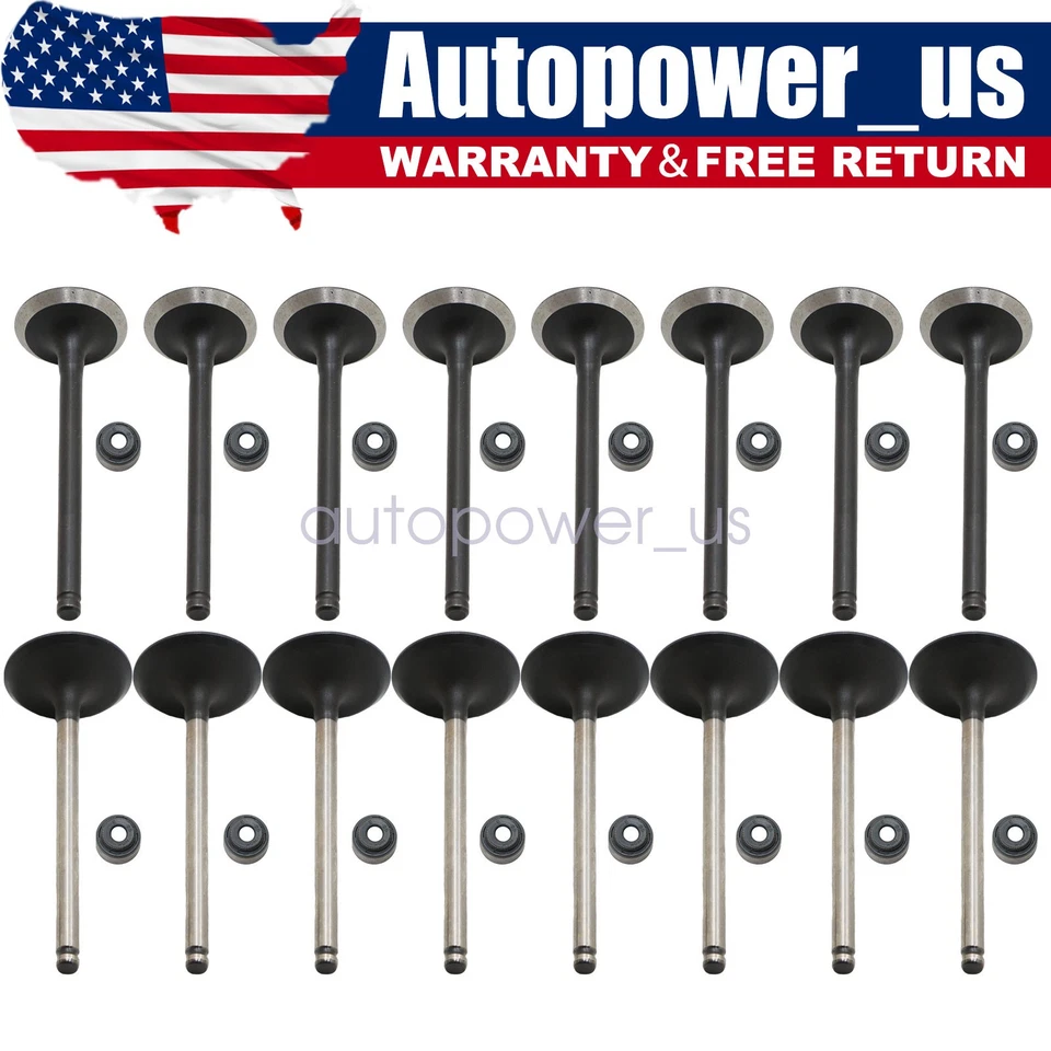 Válvulas de escape de admisión con sellos Fit 98-05 Toyota Corolla MR2 Celica GT 1.8 1ZZFE Foto 1 de 4